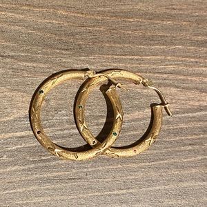 Gold plated hoop earrings